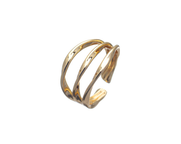 Minimal 925 Sterling Silver Ring Gold Plated